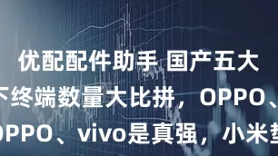 优配配件助手 国产五大品牌线下终端数量大比拼，OPPO、vivo是真强，小米垫底