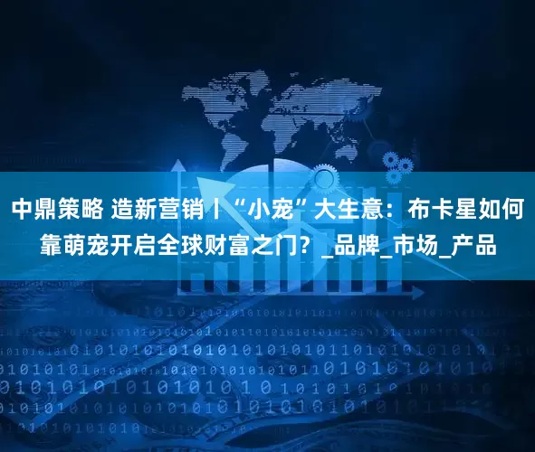 中鼎策略 造新营销丨“小宠”大生意：布卡星如何靠萌宠开启全球财富之门？_品牌_市场_产品