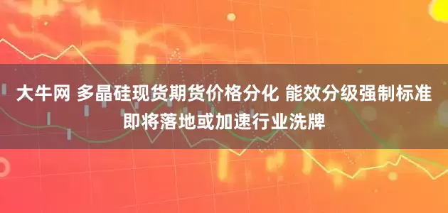 大牛网 多晶硅现货期货价格分化 能效分级强制标准即将落地或加速行业洗牌